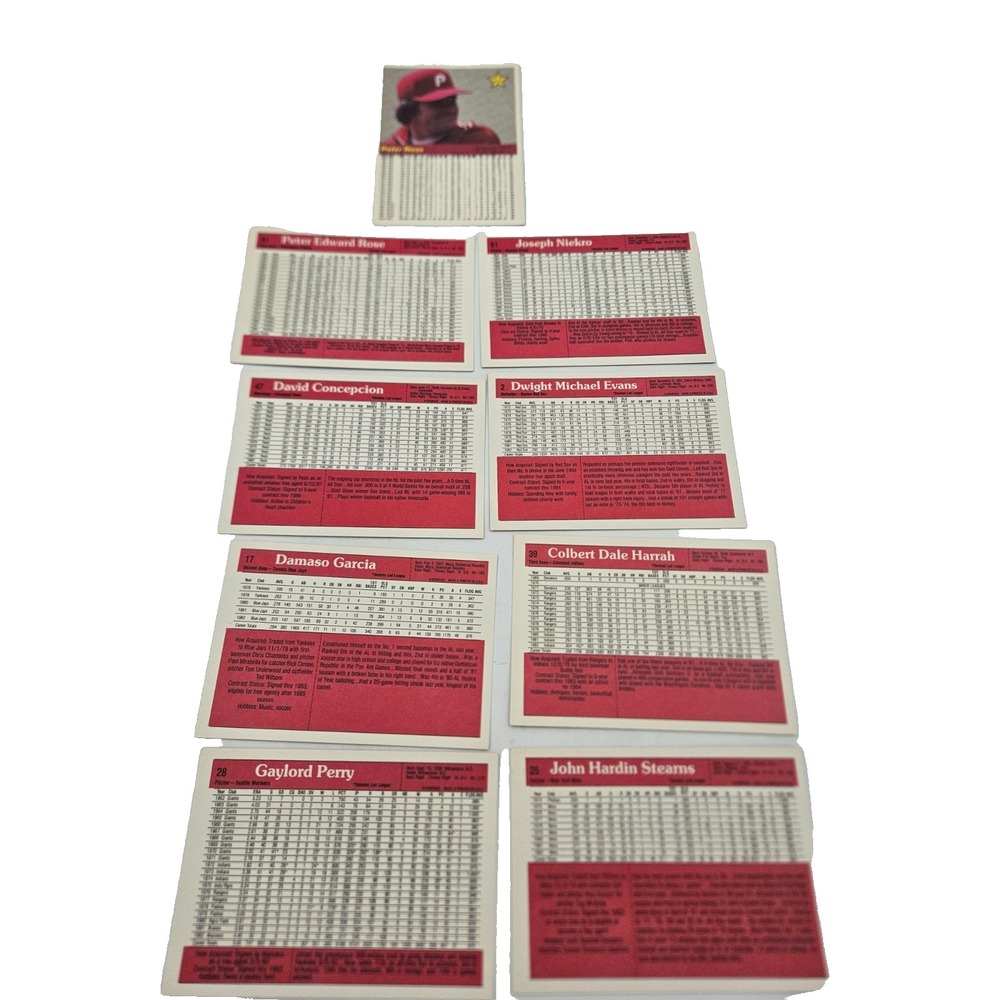 1984 Donruss Philadelphia Phillies Pete Rose #61 MLB Career Hits Leader Lot of 9 - Picture 4 of 4
